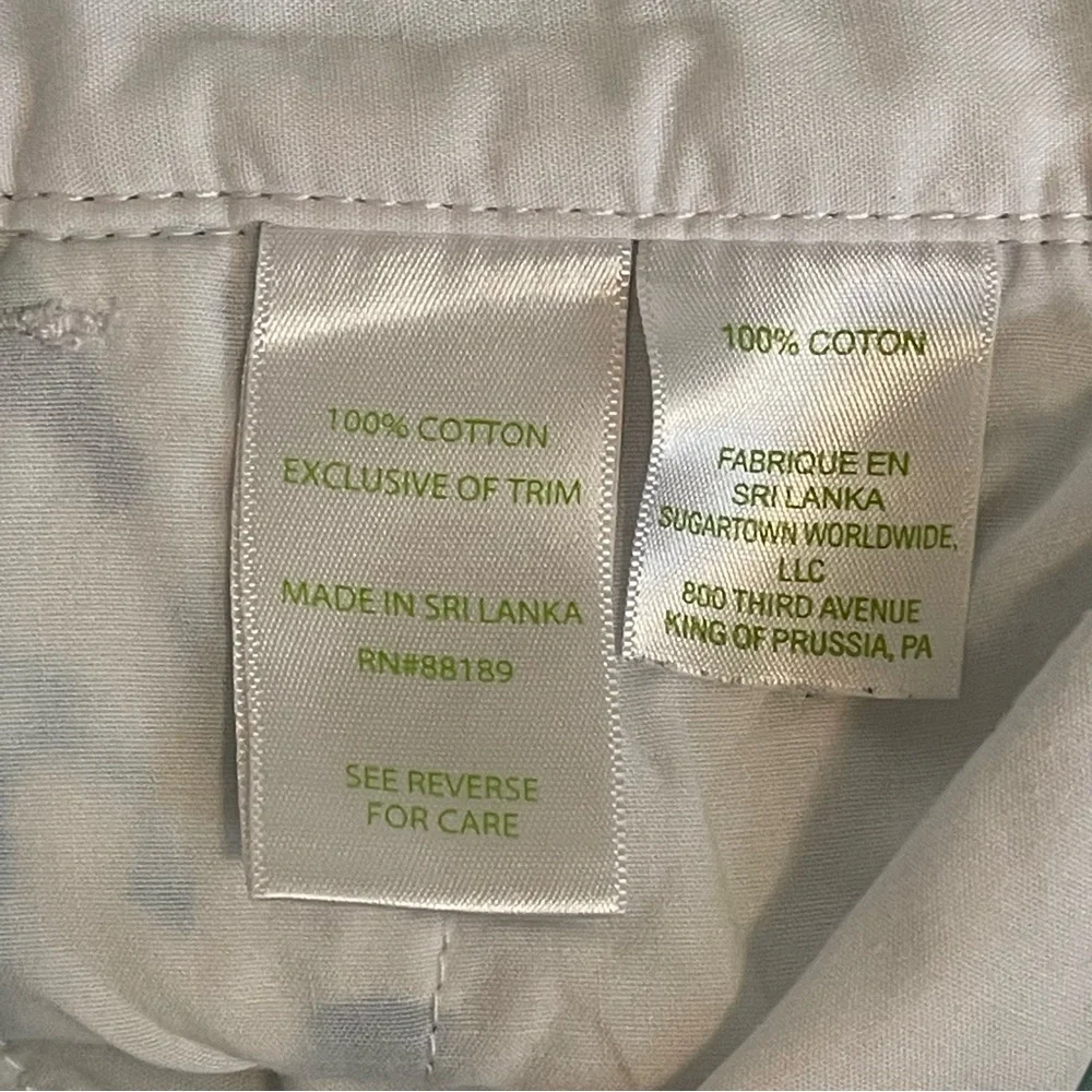 Lilly Pulitzer Buttercup Stretch Shorts Scalloped Hen Blue Floral Print Size 4 - Picture 5 of 9